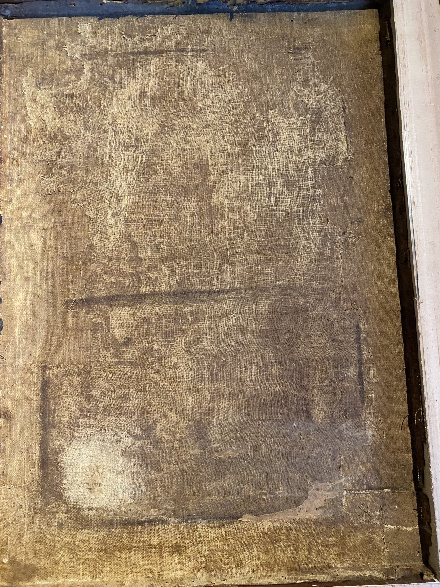 Painting  19th Century   Of A Young Person  Nude  Bathing  Her Feet In  A Stream-photo-1