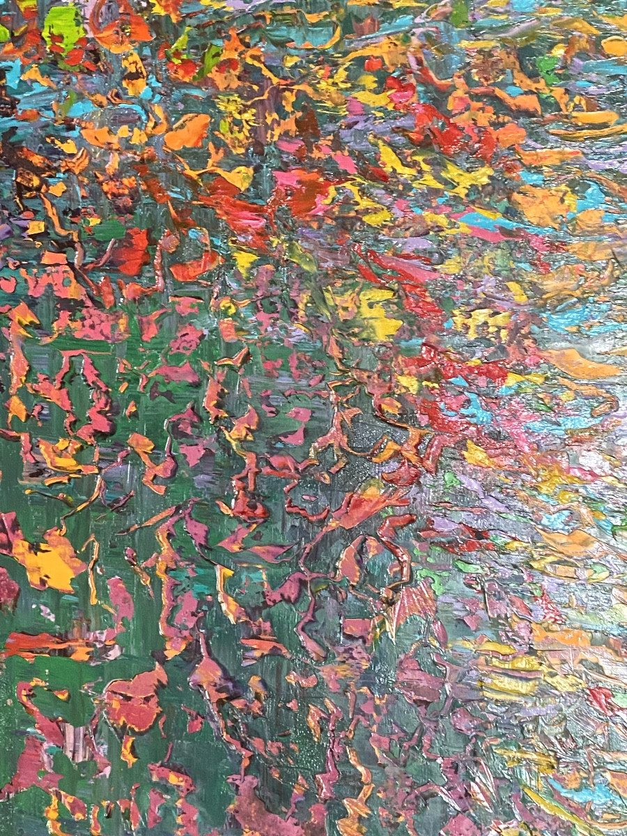  Large Post-impressionist 20th Century Oil Painting Spring Whirlwind Signed Mashajeva