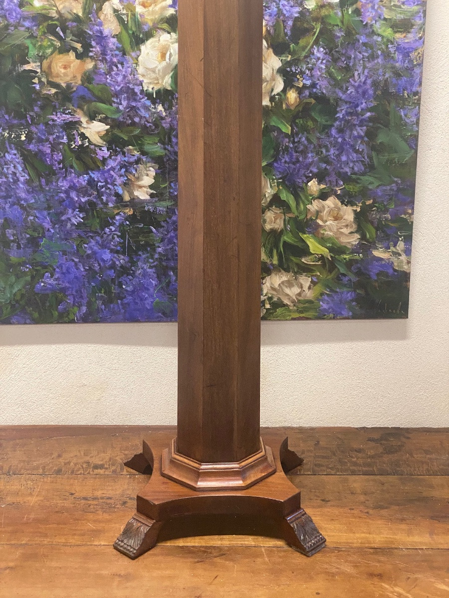 Early 19th Century High Side Table In The Biedermeier Style, Made Of Mahogany On Sculpted Legs -photo-3