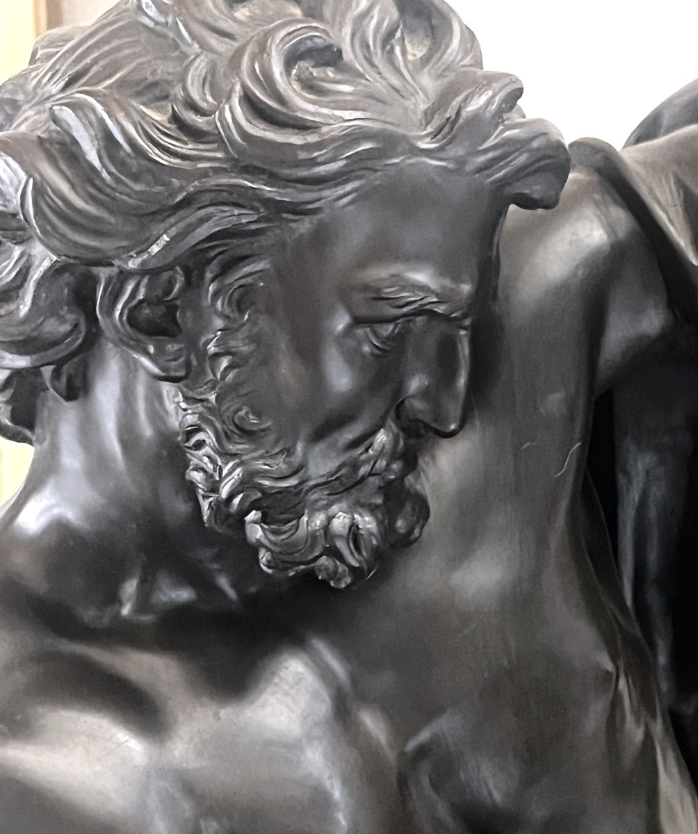 19th Century Bronze Sculpture Of Ulysses Extending His Bow, After Jacques S. Bousseau (1681-1740)-photo-3