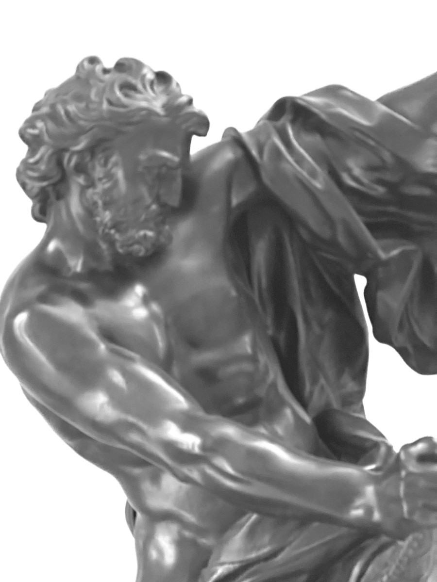 19th Century Bronze Sculpture Of Ulysses Extending His Bow, After Jacques S. Bousseau (1681-1740)-photo-8