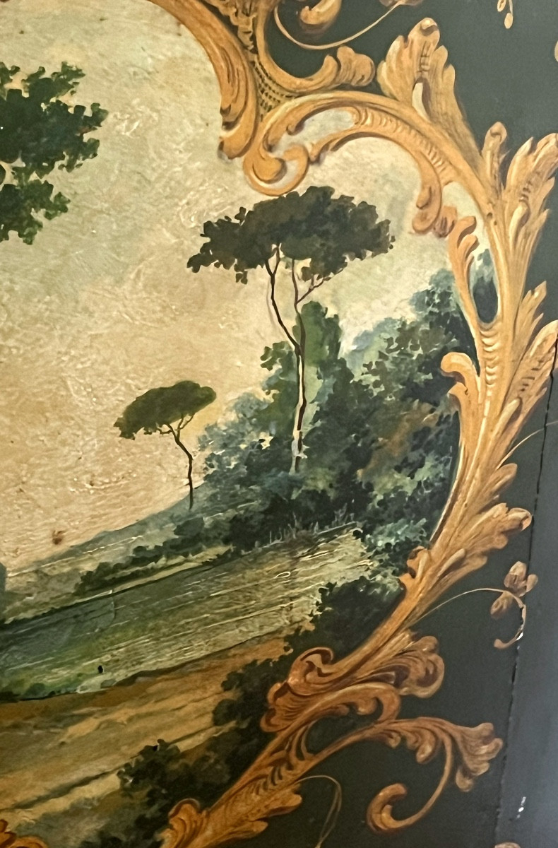 Rare 18th Century Venetian Commode With Medallions Depicting Gallancing Scenes  -photo-3