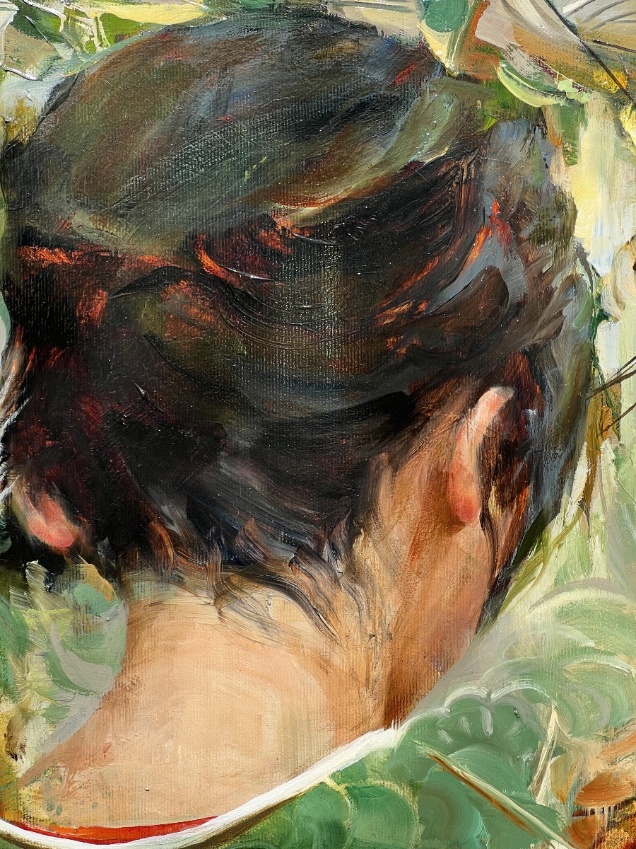 HST   POST IMPRESSIONNISTE   JAPONISANT DE GEISHA   SIGNÉ MASHAJEVA-photo-7