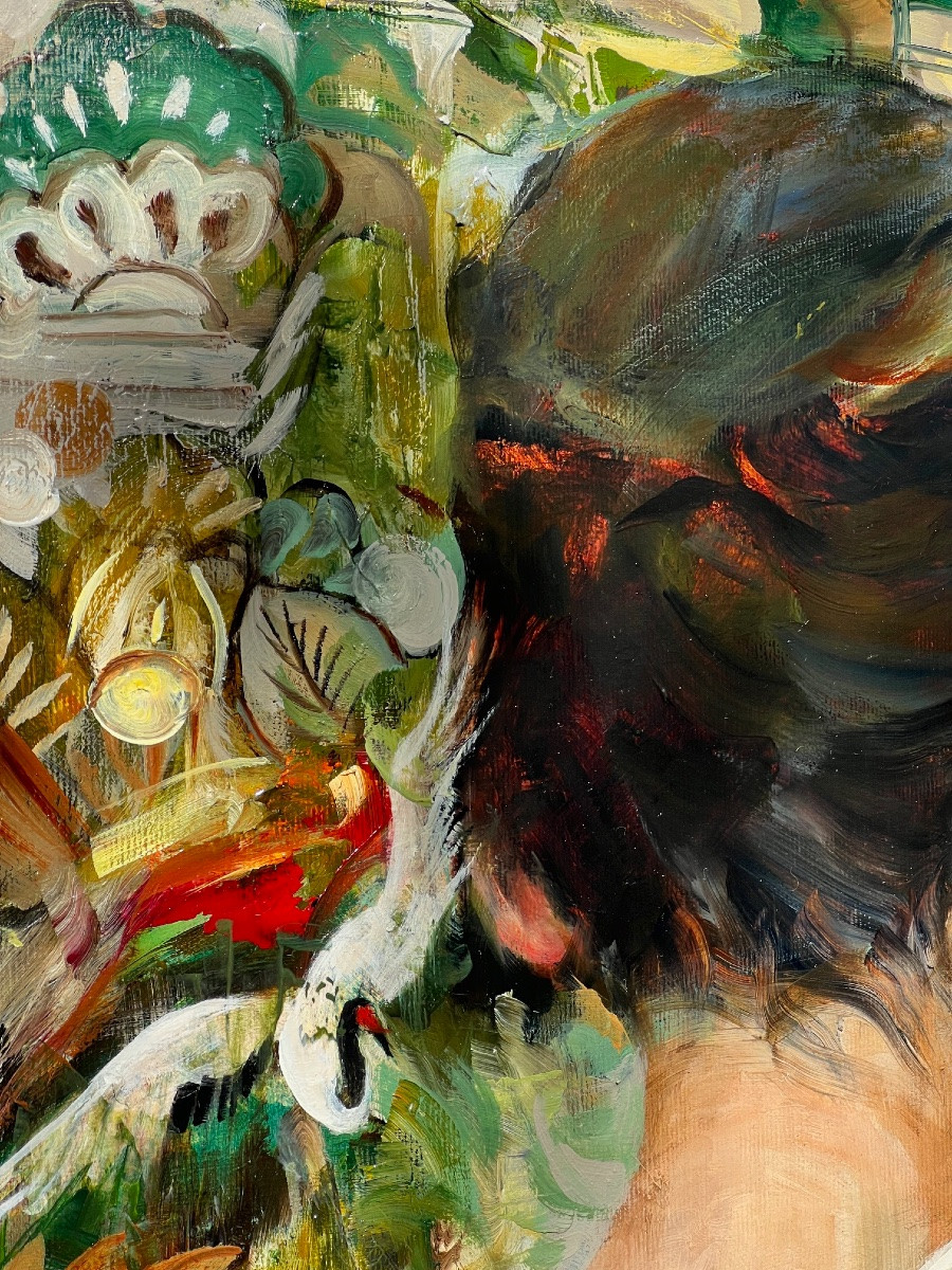 HST   POST IMPRESSIONNISTE   JAPONISANT DE GEISHA   SIGNÉ MASHAJEVA-photo-8