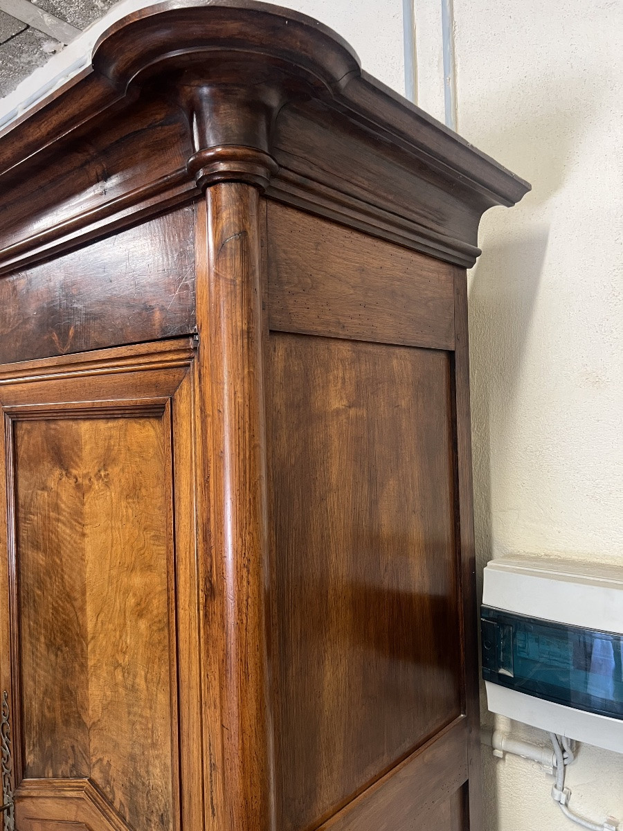 ARMOIRE  PANTALONNIÈRE  EN NOYER ET RONCE DE NOYER  EPOQUE  DIRECTOIRE XVIII ème -photo-5