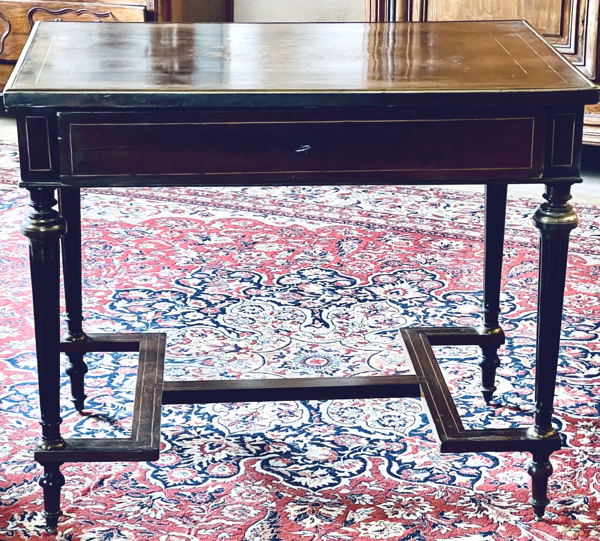 SECRETAIRE  EPOQUE NAPOLEON III     EN PALISSANDRE    À UN TIROIR -photo-2