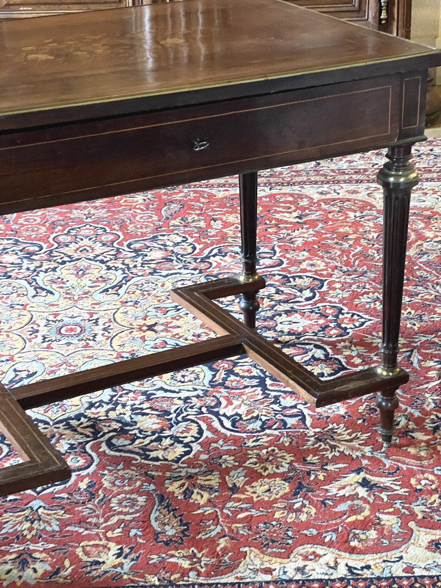 SECRETAIRE  EPOQUE NAPOLEON III     EN PALISSANDRE    À UN TIROIR -photo-3