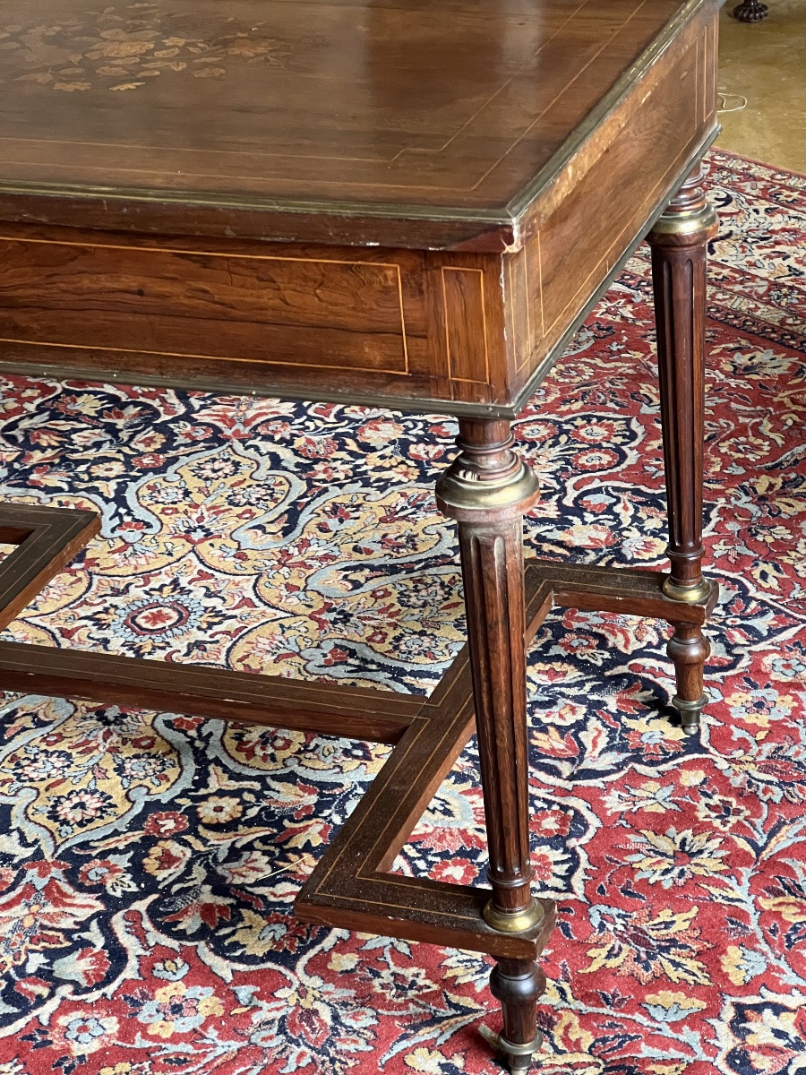 SECRETAIRE  EPOQUE NAPOLEON III     EN PALISSANDRE    À UN TIROIR -photo-4