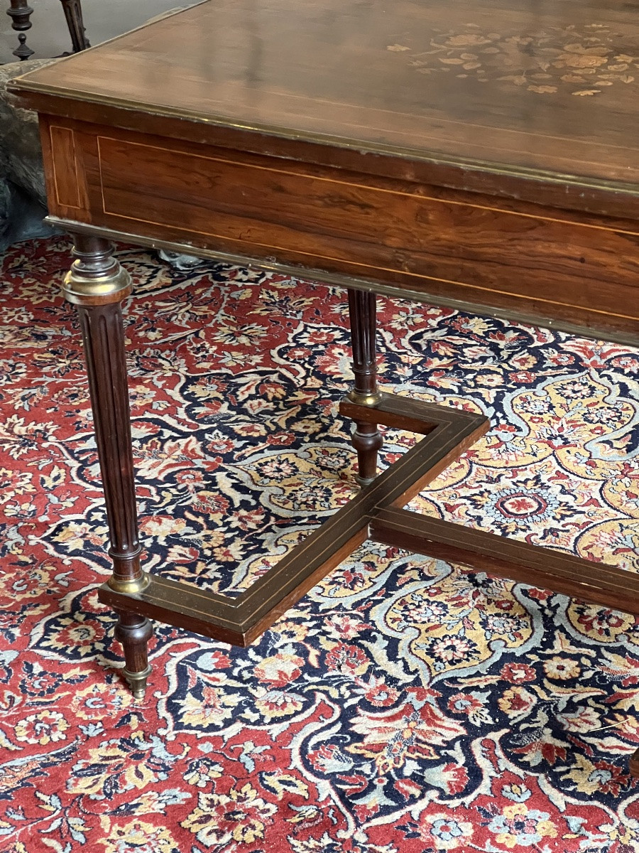 SECRETAIRE  EPOQUE NAPOLEON III     EN PALISSANDRE    À UN TIROIR -photo-5