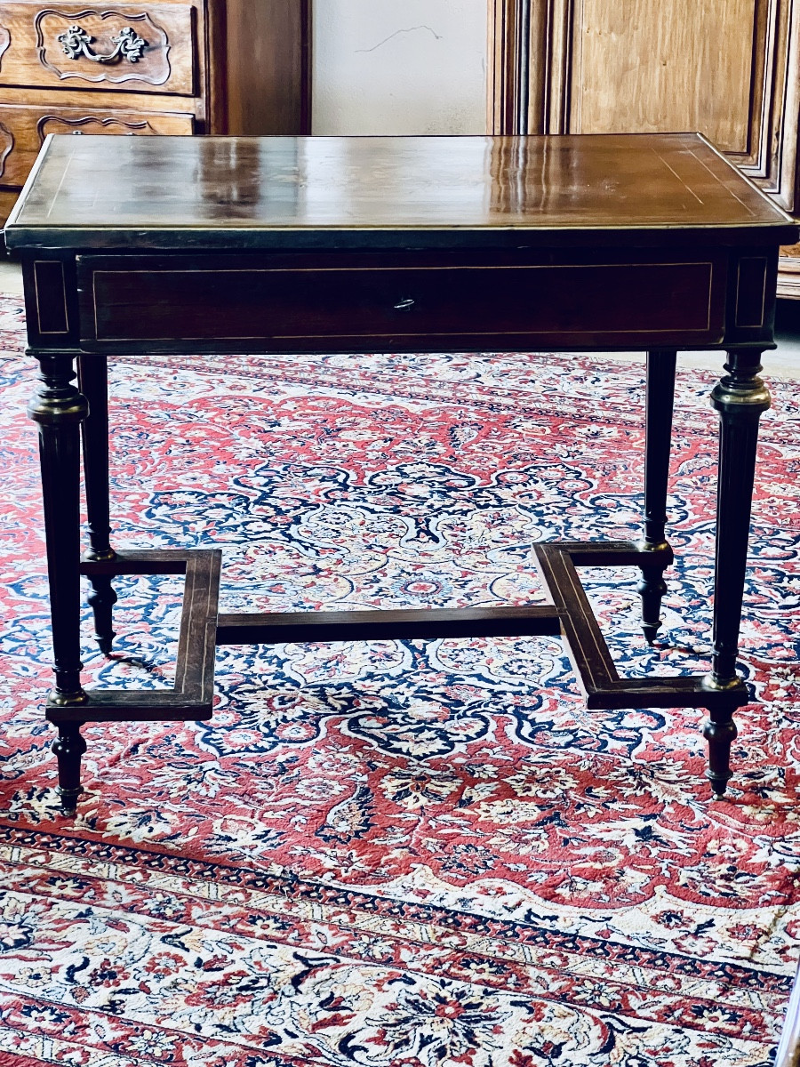 SECRETAIRE  EPOQUE NAPOLEON III     EN PALISSANDRE    À UN TIROIR -photo-7