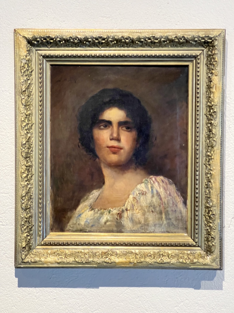PORTRAIT  D'UNE  JEUNE  FEMME   XIX ème    SIGNÉ   J.N  DIAZ-photo-1