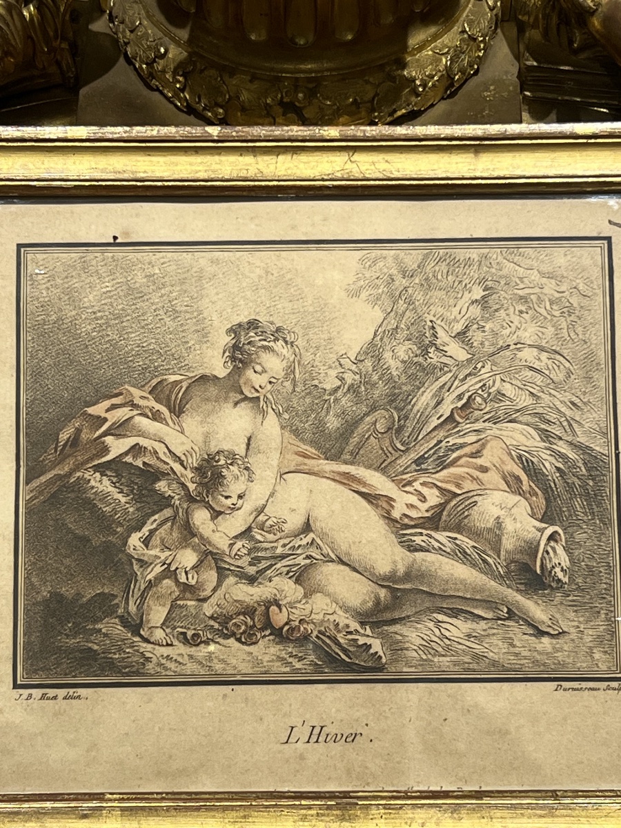 Print XVIII l'Hiver By Jean Baptiste Huet 1745-1811-photo-3