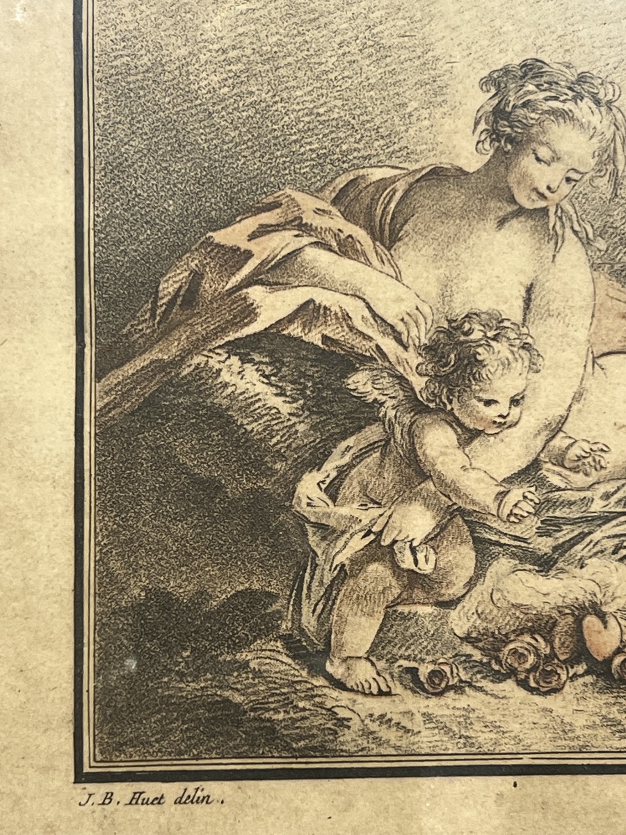 Print XVIII l'Hiver By Jean Baptiste Huet 1745-1811-photo-4