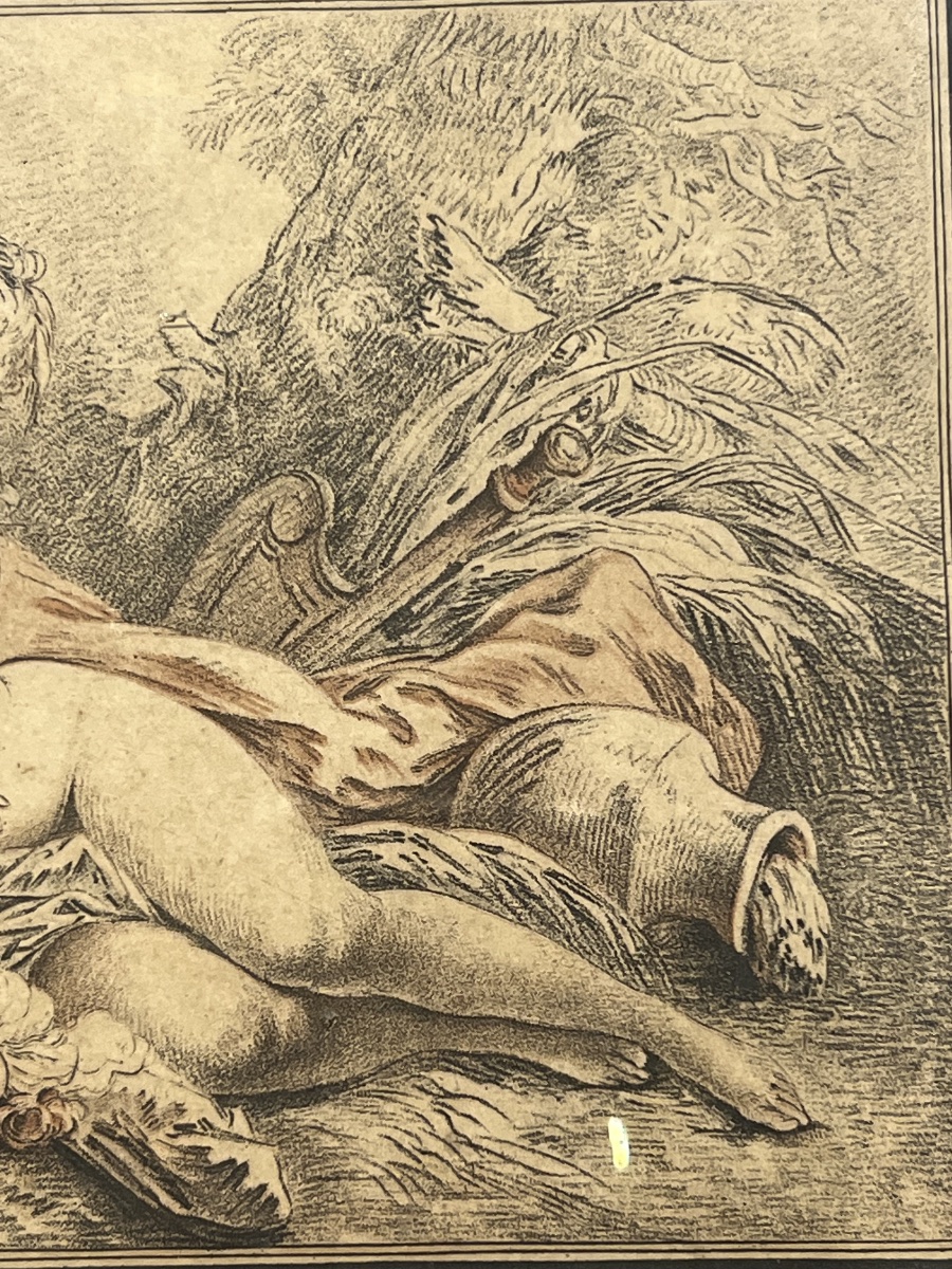Print XVIII l'Hiver By Jean Baptiste Huet 1745-1811-photo-1