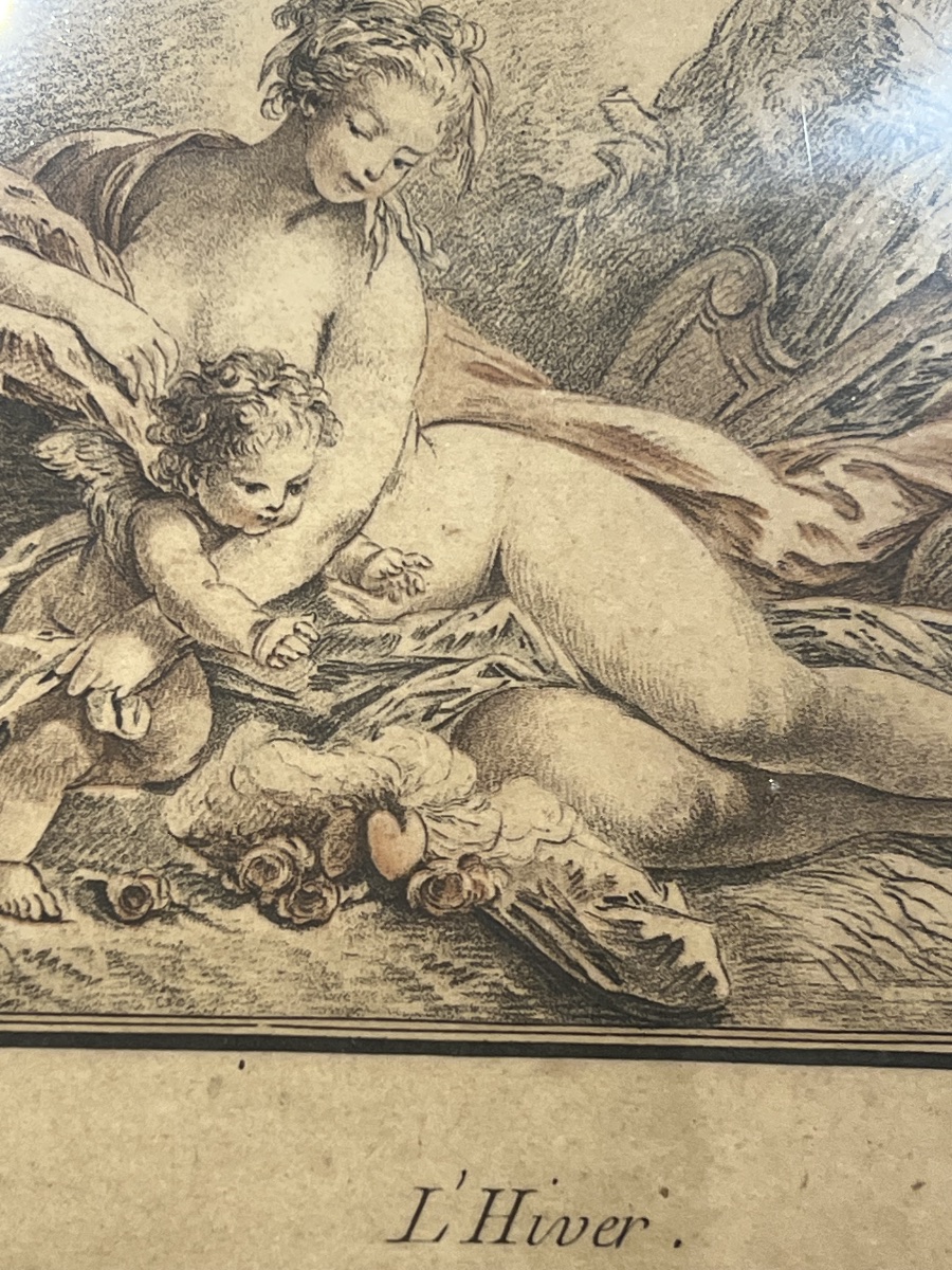 Print XVIII l'Hiver By Jean Baptiste Huet 1745-1811