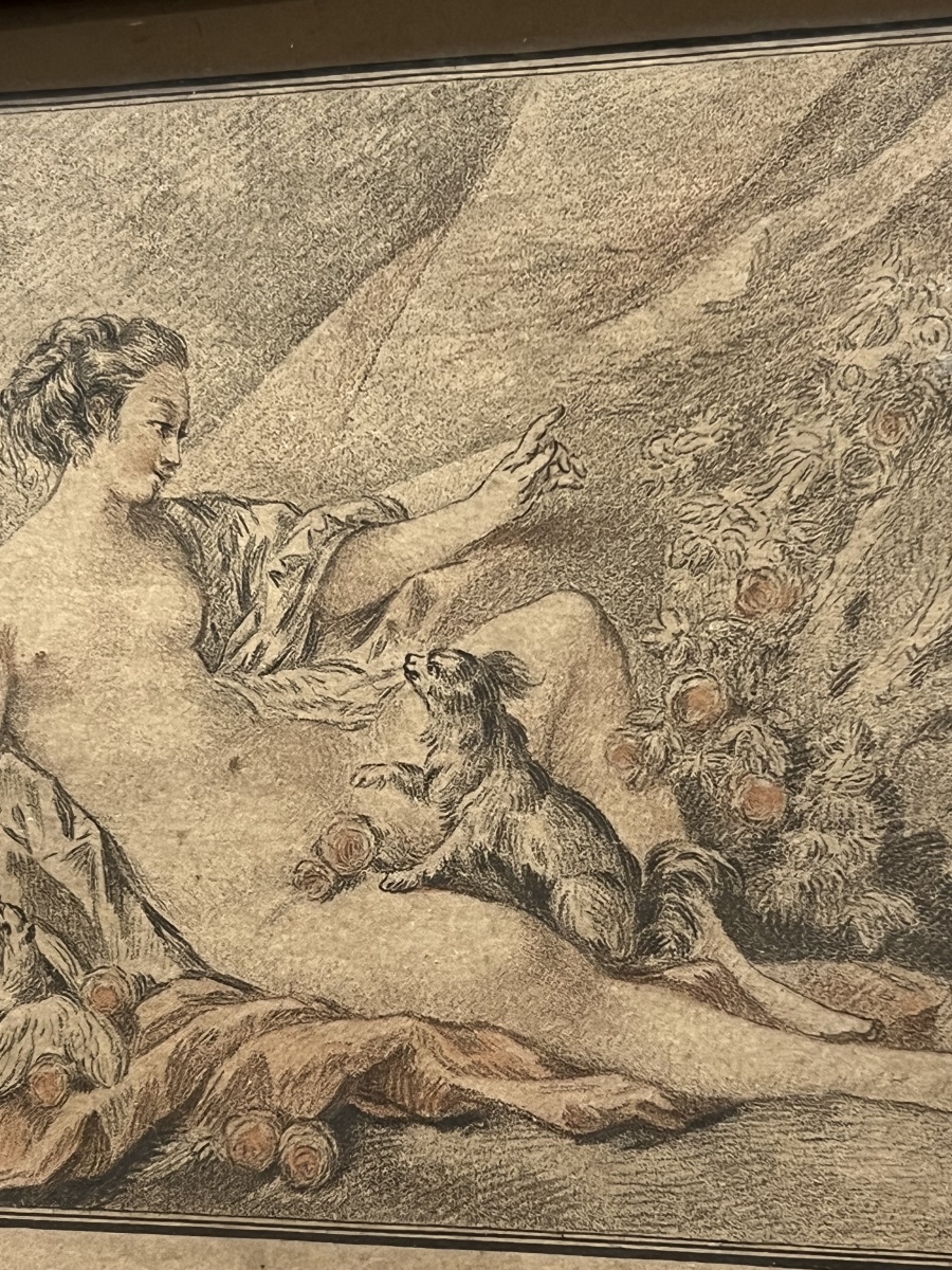 Colored Estampe Le Printems Epoque XVIII ème Par Jean-baptiste Huet 1745 -1811-photo-6