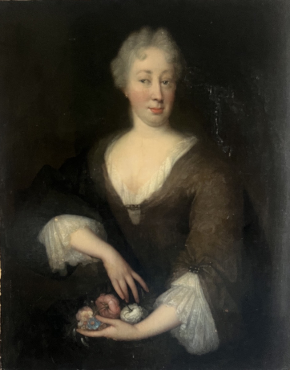 Portrait  Hst  Dutch School  18th Century     Attributed To Johannes Vollevens II (1685–1758)-photo-1