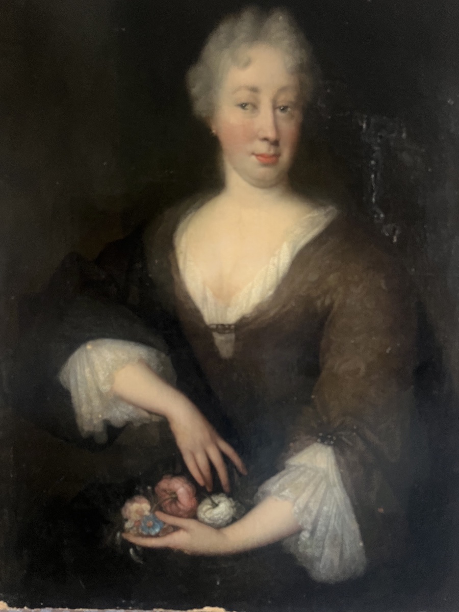 Portrait  Hst  Dutch School  18th Century     Attributed To Johannes Vollevens II (1685–1758)
