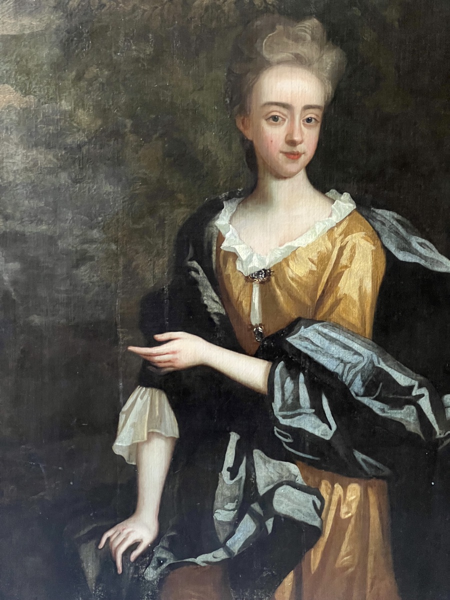  PORTRAIT   ELISABETH  HAMILTON   COMTESSE  DE  GRAMONT  EPOQUE  XVII è   par  Godfrey  KNELLER