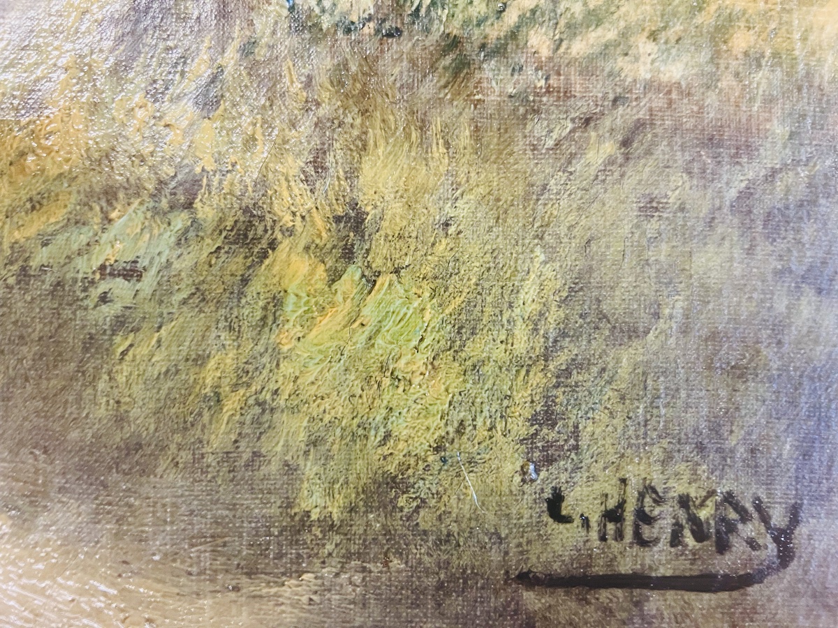 Lively Landscape   Impressionist Style     By Lucien  Henry  1850–1896-photo-3