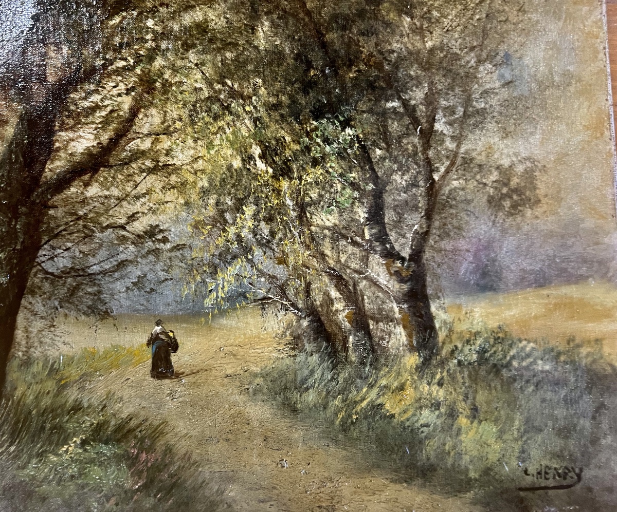 Lively Landscape   Impressionist Style     By Lucien  Henry  1850–1896-photo-5