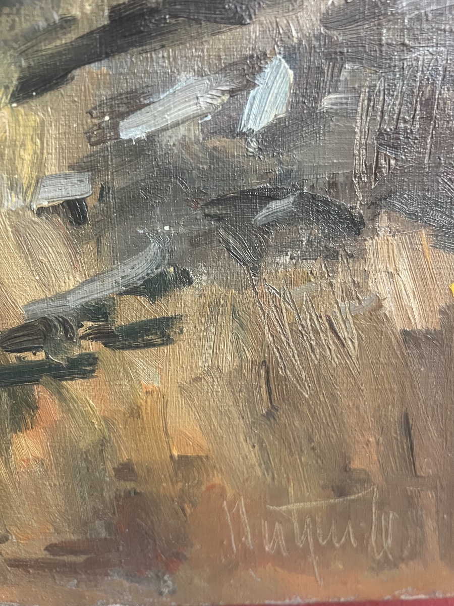  Impressionist Painting Of A Church In Armenia, 1988, During The Soviet Era, Signed -photo-4