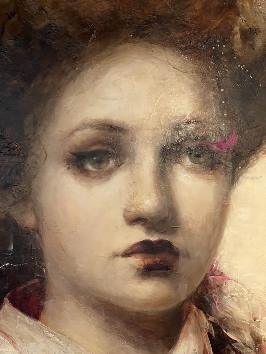 PORTRAIT  POST IMPRESSIONNISTE    XXè   SIGNÉ   ELENA  MASHAJEVA  ARTISTE  RUSSE -photo-3