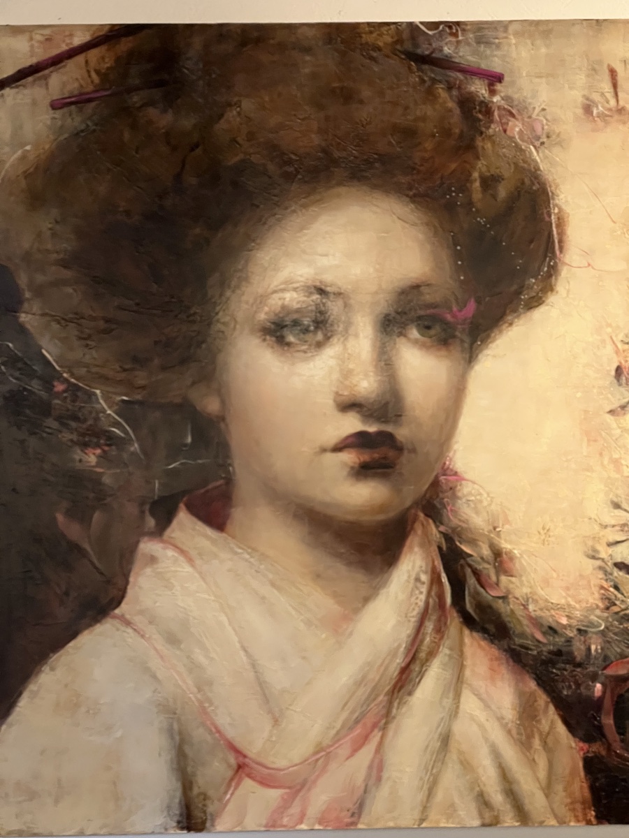 PORTRAIT  POST IMPRESSIONNISTE    XXè   SIGNÉ   ELENA  MASHAJEVA  ARTISTE  RUSSE 