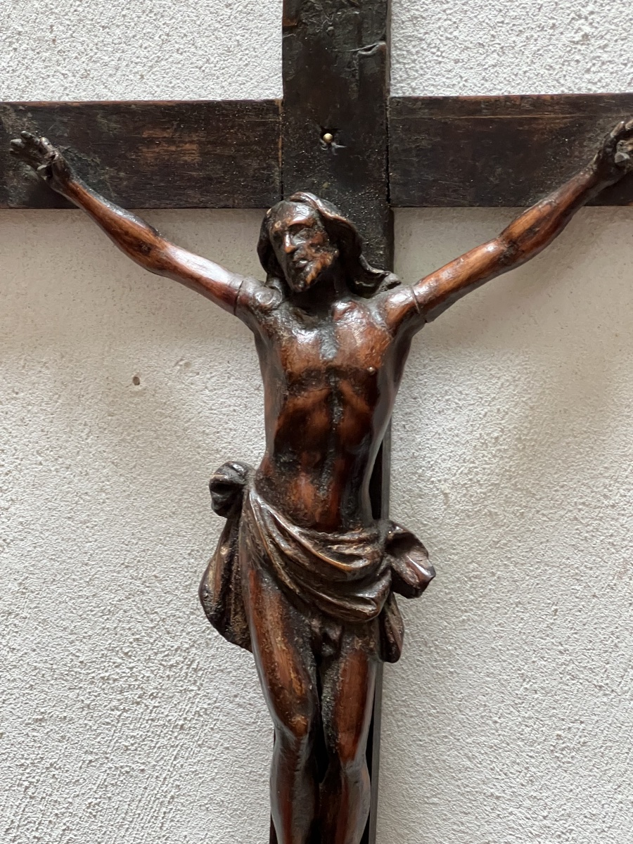 Boxwood Sculpture Of  Christ On The Cross   Period:   Late 17th  To Early  18th Century -photo-3