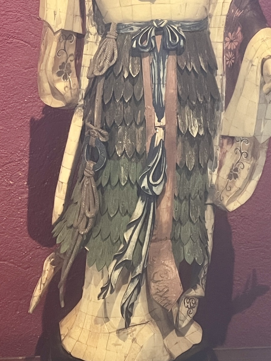  Large 19th-century Chinese Sculpture In Ivory And Polychrome Bone-photo-1