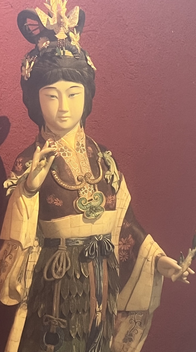 Large 19th-century Chinese Sculpture In Ivory And Polychrome Bone-photo-8