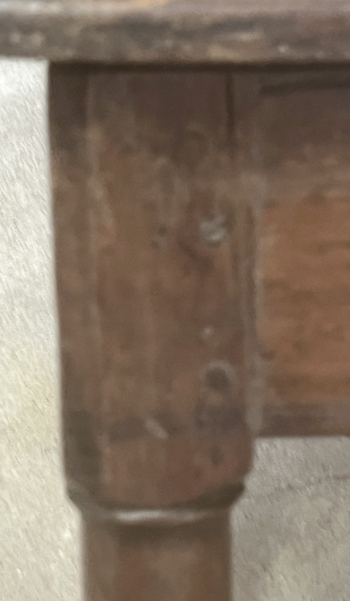 Side Table In Solid Oak   Legs   17th Century   Top   19th Century -photo-1