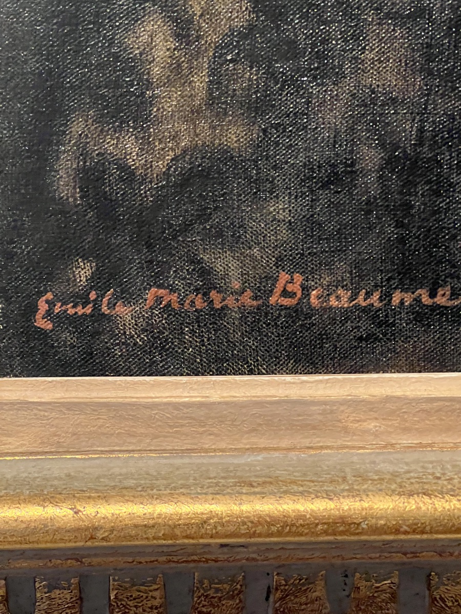  GRAND  PORTRAIT   DE  FEMME  ESPAGNOLE  ÉXÉCUTÉ  À CHAVILLE  1913  PAR  EMILE  MARIE BEAUME  -photo-7