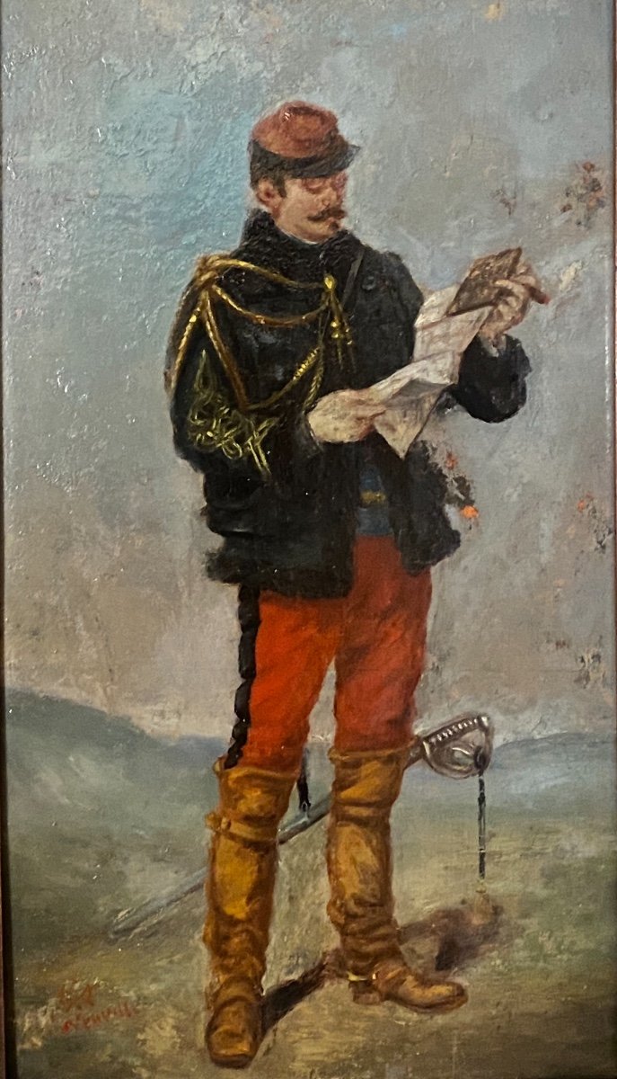 Alphonse  De  Neuville   1835-1885  Officier   En Campagne -photo-1