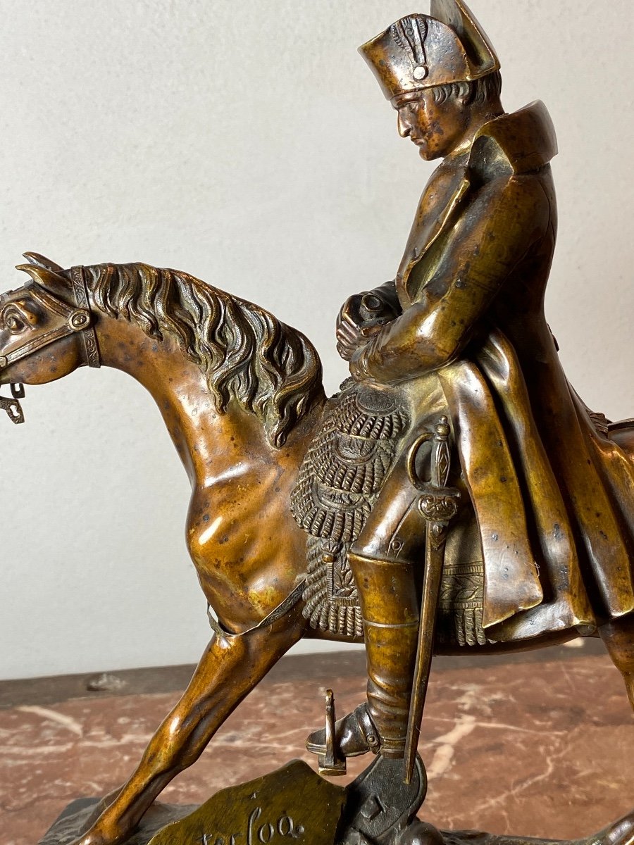 Waterloo   Bronze   Equestre   De   Napoleon   Pour La 1ère  Fois    l'Aigle  Baissait La TÊte-photo-2