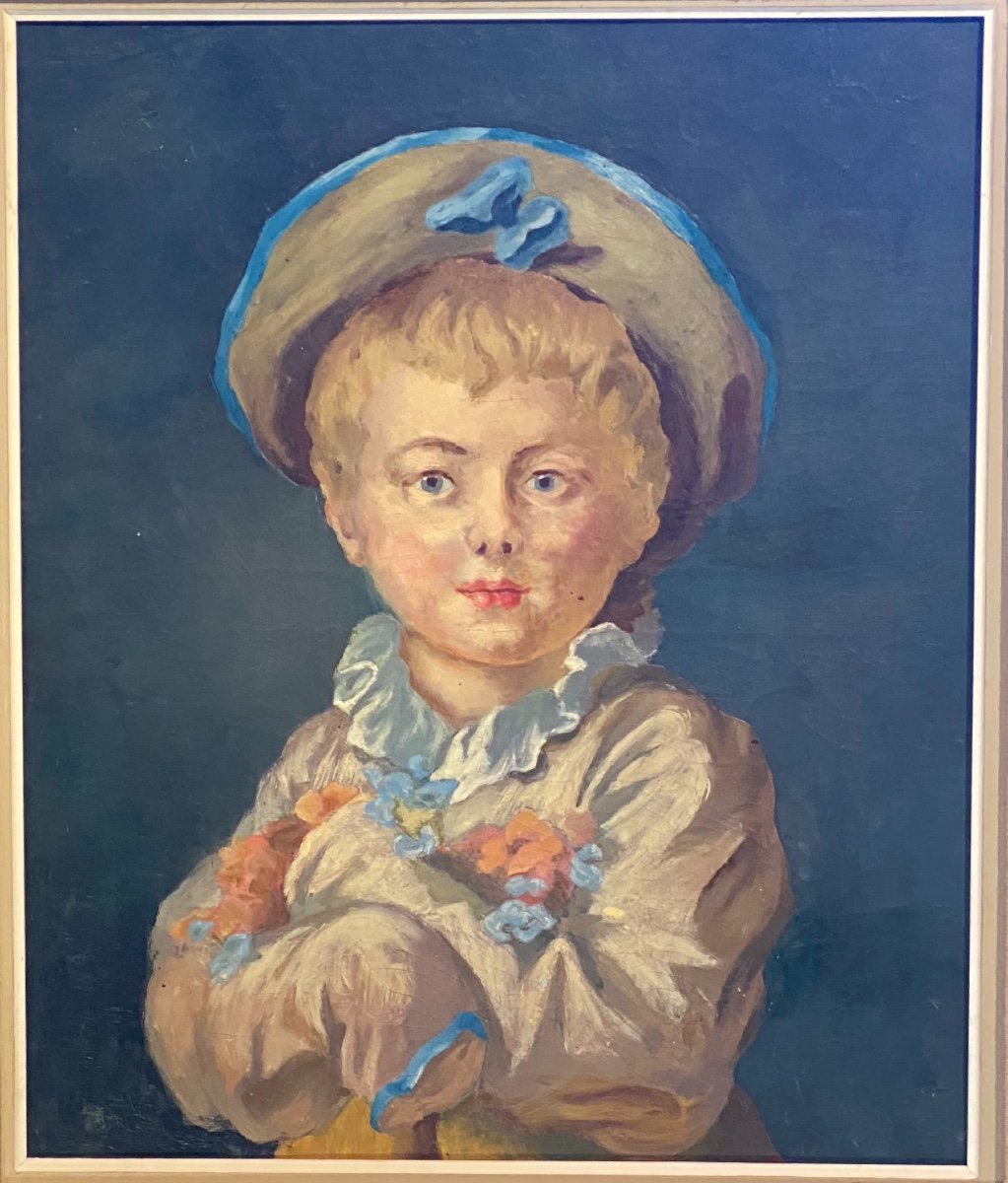 L'enfant en Pierrot  d'après  l'original de  Jean Honoré FRAGONARD  dans la WALLACE COLLECTION-photo-3