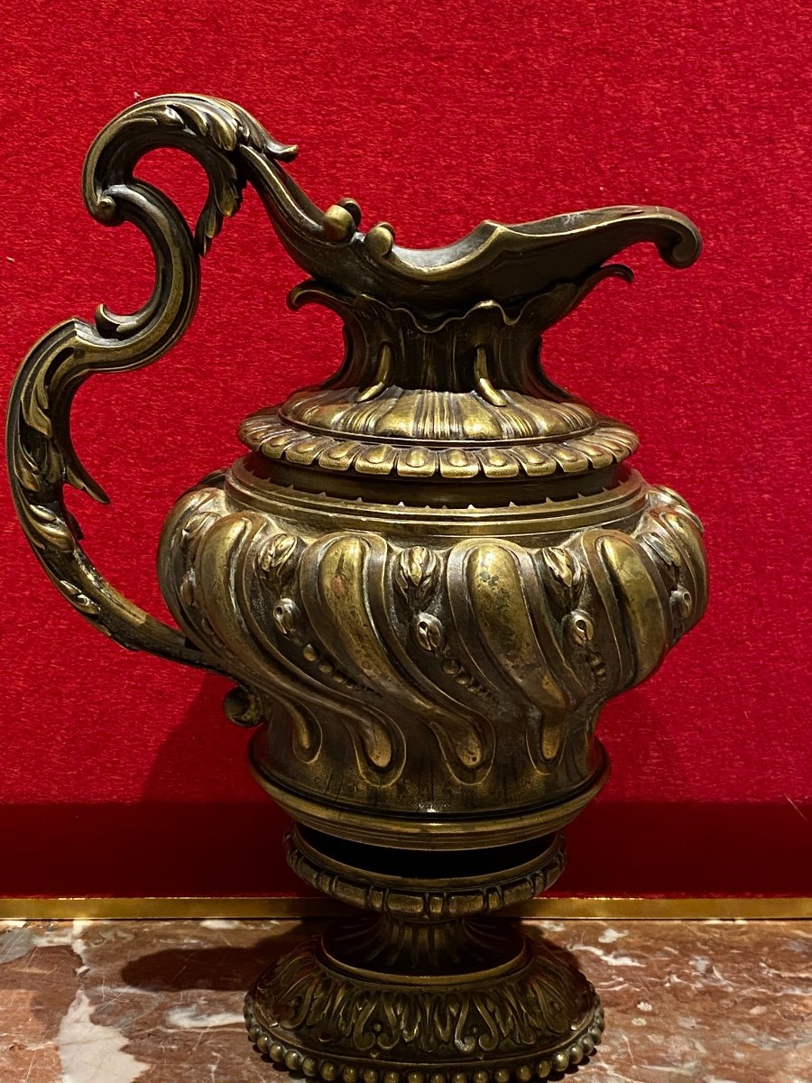 Aiguiere   XIX Th Century   Renaissance Style  In Bronze -photo-2