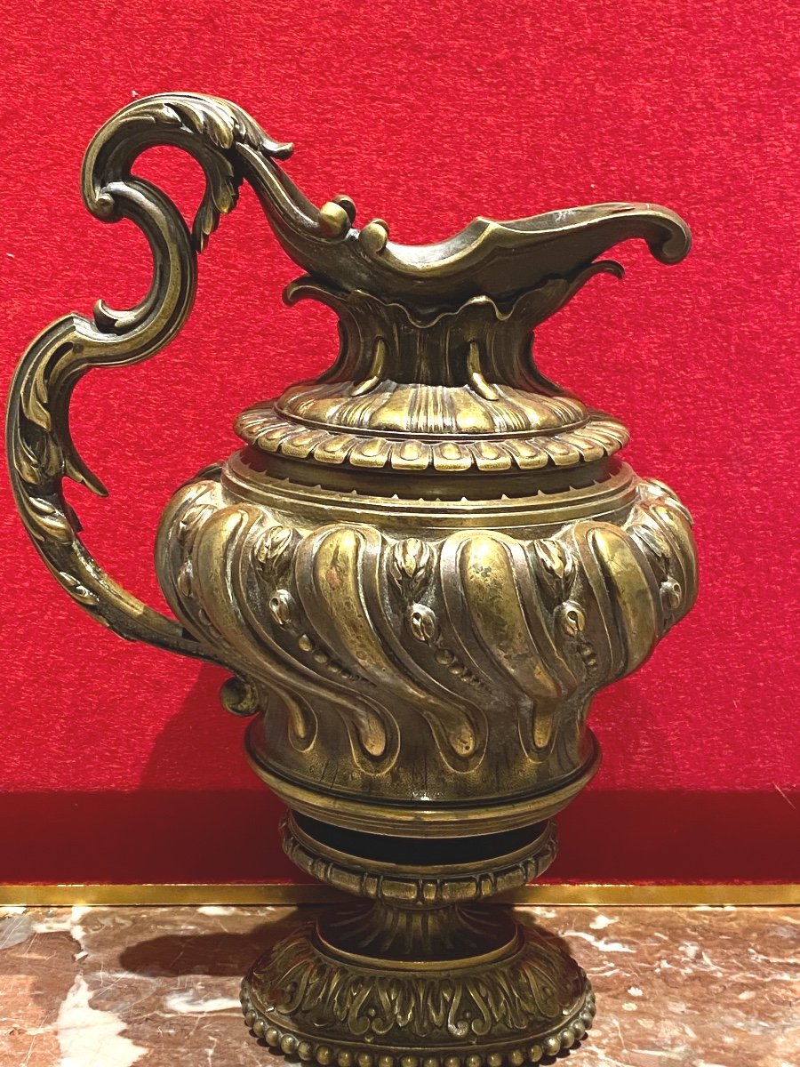 Aiguiere   XIX Th Century   Renaissance Style  In Bronze -photo-2