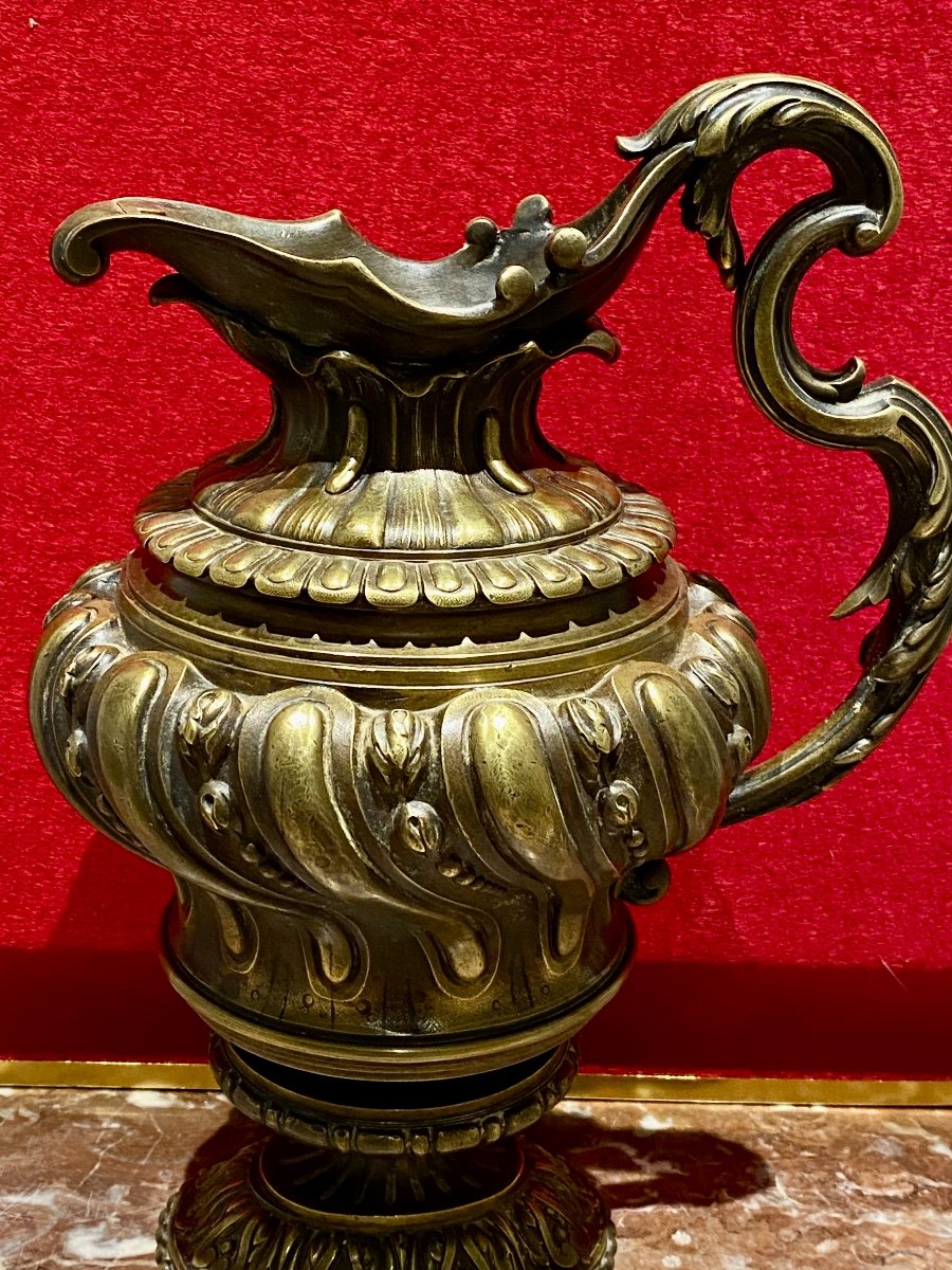 Aiguiere   XIX Th Century   Renaissance Style  In Bronze 
