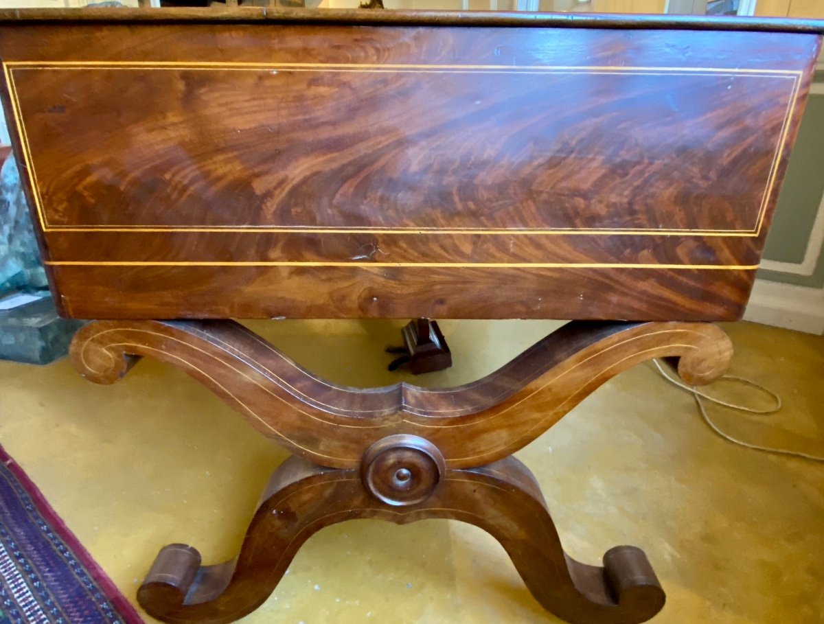 Forte Charles X Piano In Mahogany Veneer And Maple Filets 1825-photo-4