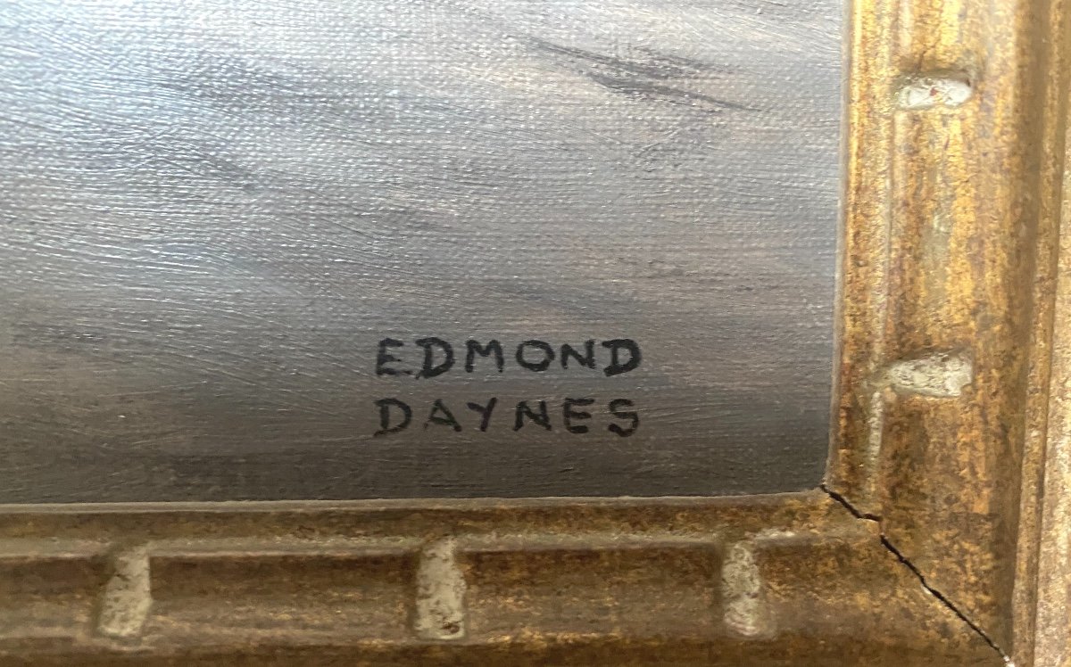 Edmond  Daynes     1895-1986        Chalutier   En    Bretagne   SignÉ   36 X 46 Cm-photo-4