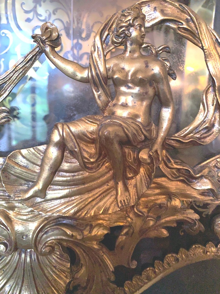 Cartel Boulle  On Its Supporting   Console Period Louis XIV       By   Delorme   In Paris-photo-2