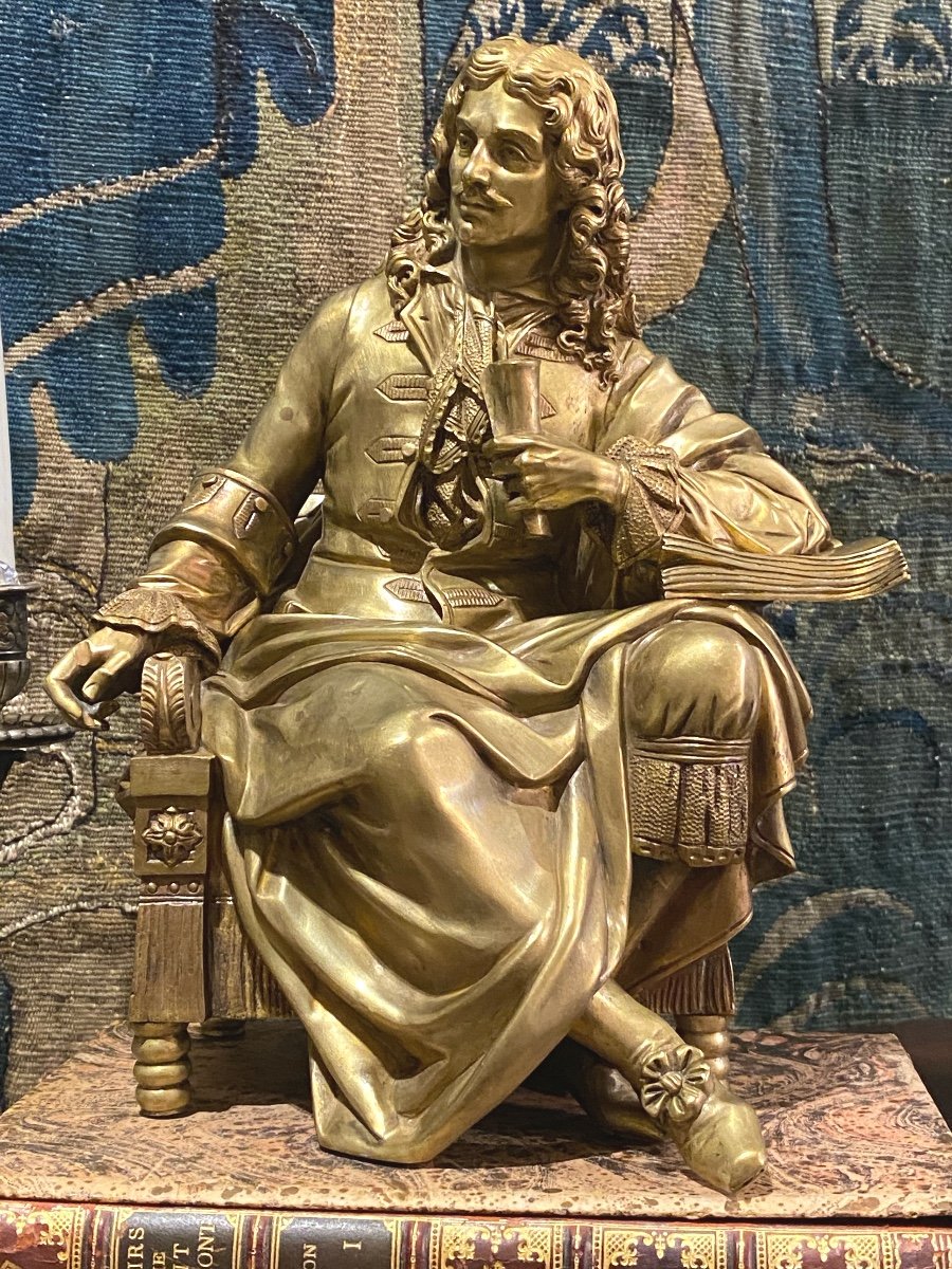 Gilt Bronze Molière-photo-5