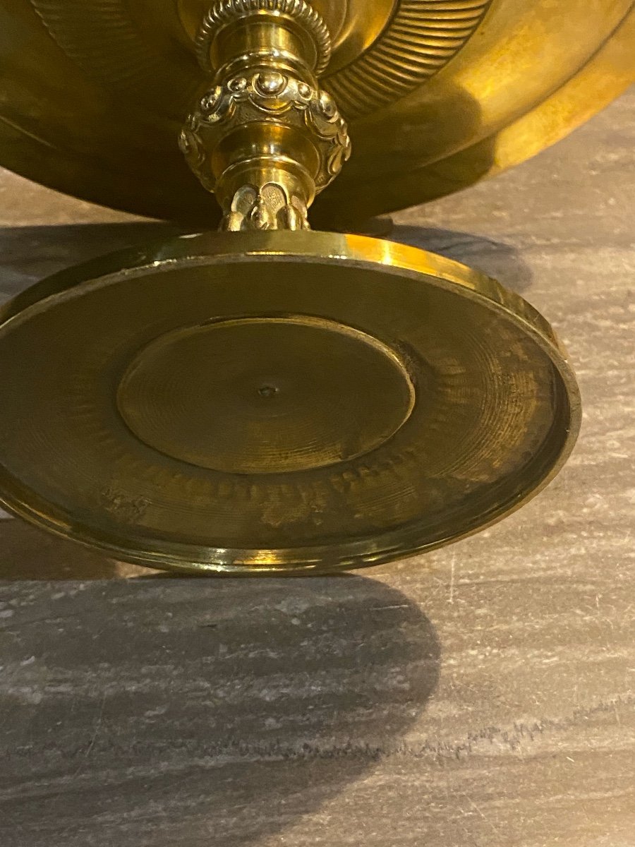 Présentoir  En Bronze  à decor de  palmettes    et médaillon    Empire  XIX ème-photo-7