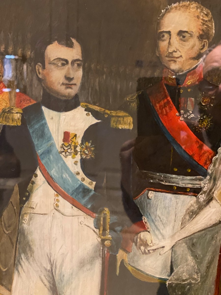 Tilsit 1807   Hsb Rencontre De Napoléon Et Du Tsar Alexandre De Russie d'Après Le Peintre  Gros-photo-4