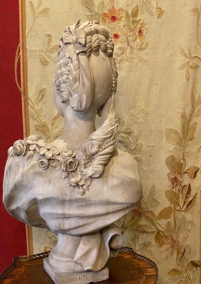 Marie  Adélaide De France  1732_1800  Dite  Madame Adélaide  Buste En Platre  De Felix LeComte-photo-3