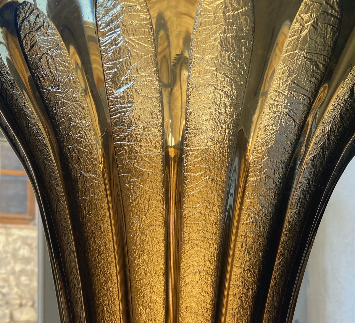 Large Engraved Vase Daum Nancy France With Cross Of Lorraine Art Deco Period-photo-5