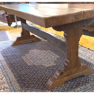 Monastery Table In Solid Blond Oak  18 Th Century