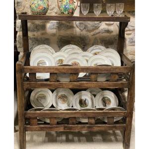 Etimier Dish Drainer In Chestnut Wood With Two Large Trays XVIII