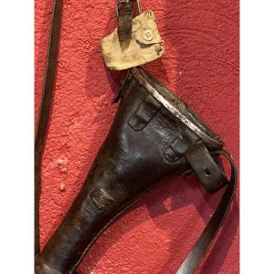 1st Empire Cavalry Cast Iron? For Pistol And Rifle In Black Leather,